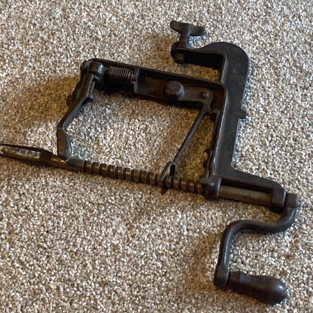 Antique Goodell Co White Mountain Apple Peeler Cast Iron Hand Crank Antrim NH
